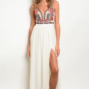 Embroidered Maxi Dress
